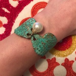 Angel Wings Bracelet with Pearl Detail